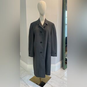 Griffon Clothes Vintage Wool Trench Coat Pea Coat Lined Gray Mens